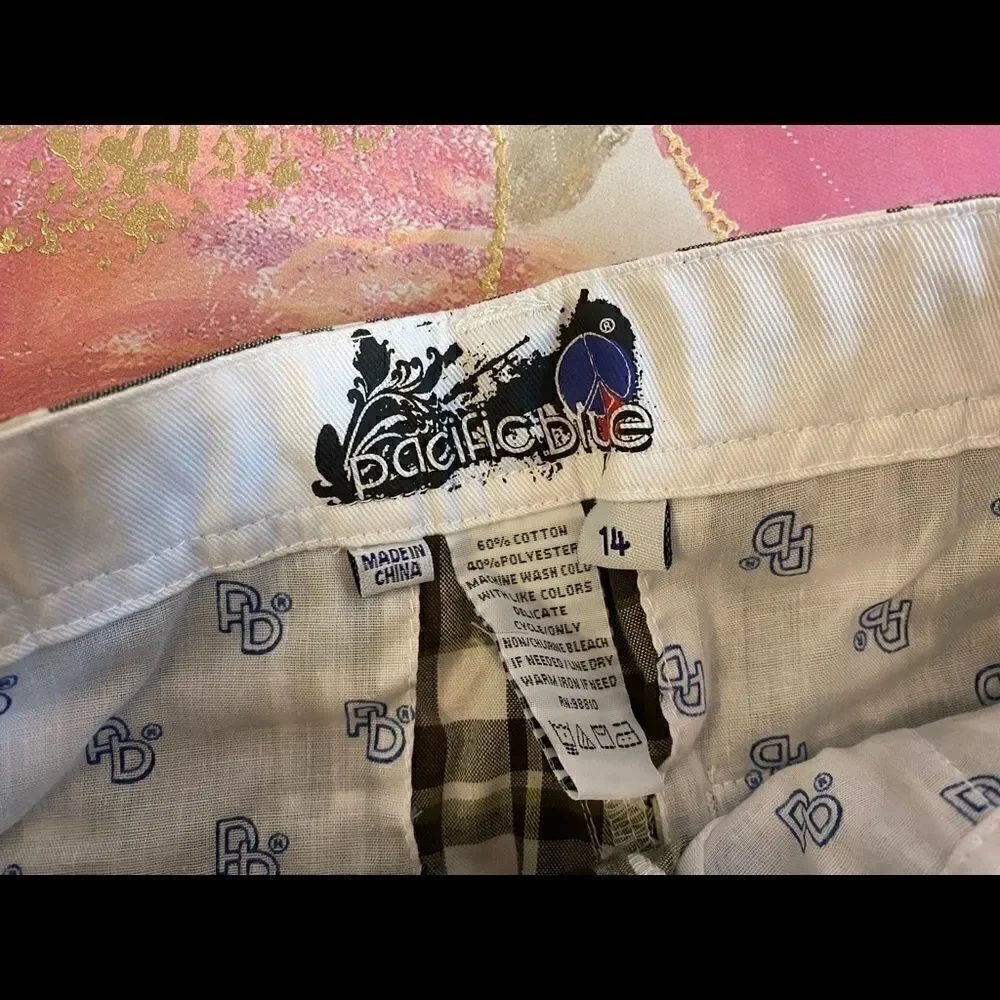 Pacific Blue Boys Plaid Fashion Shorts size14 - Picture 8 of 10
